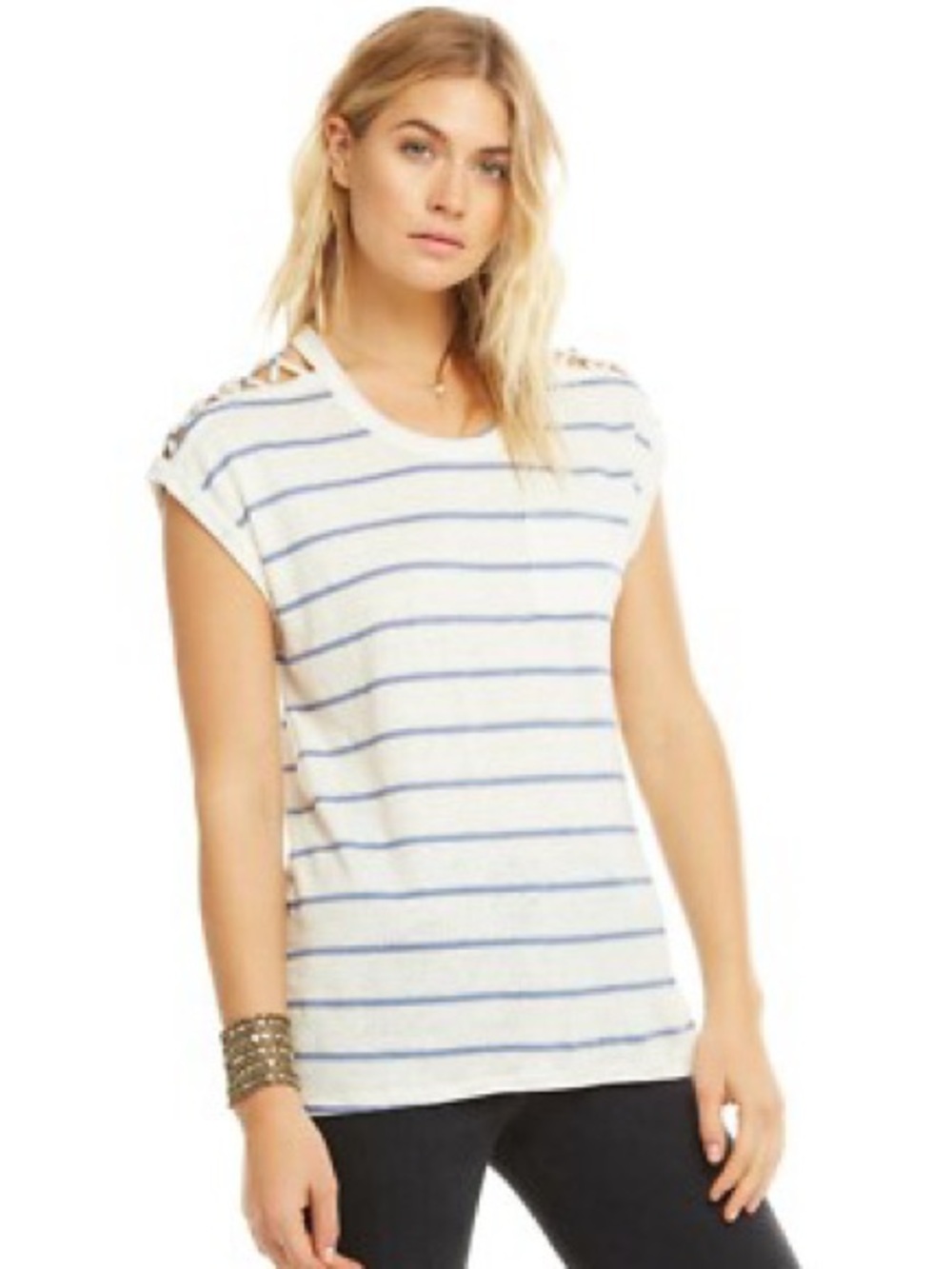 Chaser Relaxed Pocket Tank in Dusty Blue